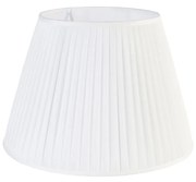 Плисиран абажур бял кръгъл скосен 45/27/30