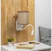 Brilagi - LED Аплик NUBILA 1xE27/25W/230V + LED/3W бял/кафяв