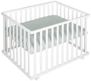 Бяла кошара за игра 100x75 cm на колелца Style – Roba