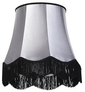 Абажур от коприна черен с сив 45 см - Granny