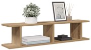 856601 vidaXL Стенни рафтове, 2 бр, дъб артизан, 90x18x20 см, инженерно дърво
