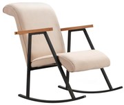 Люлеещо се кресло LUNI кремаво