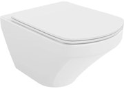 Mexen Vito безкантово тоалетно казанче с бавно падаща ултра-тънка седалка, дуропласт, бял гланц - 30174000