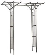 Nature Градинска арка, метал, 114x66x232 см, черна