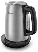 Електрическа кана Philips Avance Collection HD9359/90, 2200W, 1.7 л, Метал, Контрол на температурата, Сив/черен