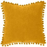 Декоративна възглавница atmosphera Pompom, 40x40 cm - Охра
