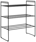 Черен метален стелаж за обувки Swansea – House Nordic