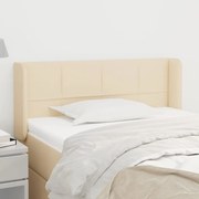 3118763 vidaXL Горна табла за легло, кремава, 103x16x78/88 см, плат