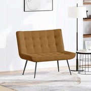 4012344 vidaXL Пейка, кафява, 110x74x84 см, кадифе