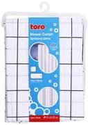 Завеса за душ TORO EASY 178x199 см бяла/черна