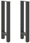 4013294 vidaXL Крака за конзолна маса, антрацит, 2 бр., 28 x (72-73) см, стомана