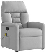 4015561 vidaXL Масажен стол за лежанка Cloud Grey Fabric