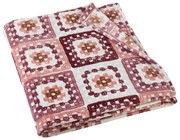 Розово одеяло от микроплюш 130x170 cm Crochet Print – Catherine Lansfield