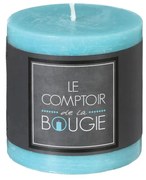 Свещ без аромат atmosphera Olia, Кръгла, 6.7x7 cm - Тюркоаз