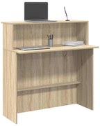 859026 vidaXL Рецепционно бюро, дъб сонома, 100x50x103,5 см, инженерно дърво