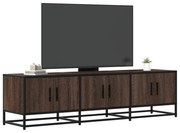 848863 vidaXL ТB шкаф, кафяв дъб, 150x35x41 см, инженерно дърво и метал