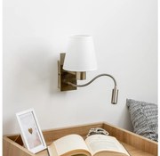 Brilagi - LED Аплик NUBILA 1xE27/25W/230V + LED/3W месинг/бял