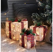 Brilagi - КОМПЛЕКТ 3x LED външна коледна украса LED/230V IP44 подаръци