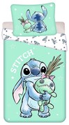 Единично памучно детско спално бельо в цвят мента 140x200 cm Lilo &amp; Stitch "Buddies" – Jerry Fabrics
