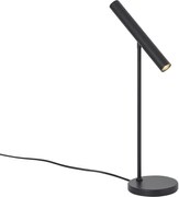 Модерна настолна лампа черна с LED и димер с докосване - Neva