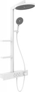 Mexen Plex външен душ комплект с тропически душ и батерия, бял - 78103-20