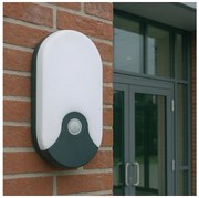 LED външен стенен осветител със сензор за движение LED/18W/230V IP44 антрацит