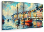 Картина на платно – Кораби в цветно пристанище