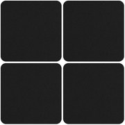 Asa - Подложки за чаши 4бр. еко кожа въглен - 78570076