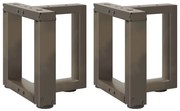 4013003 vidaXL Крака за масичка за кафе, Т-образни, 2 бр., черни, 30x25x(30-31) см, стомана