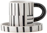 Черно-бяла глинена чаша 300 ml Frankie – Bloomingville