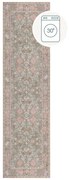 Светлозелена пътека подходяща за пране 60x230 cm Una Floral – Flair Rugs