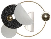 Декорация за стена DKD Home Decor 70,5 x 6 x 59 cm Абстрактен Златен Бял Тъмно сив Модерен