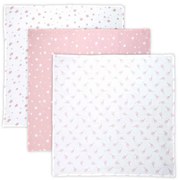 LORELLI Classic Памучна пелена 3 бр. 80/80 см. MELLOW ROSE MIX