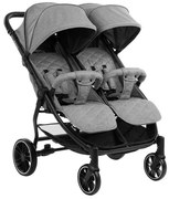 Бебешка количка за близнаци Happy 2 KIKKABOO - Light Grey 2023