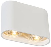 Модерен повърхностно монтиран прожектор бял 2-светлини GU10 50mm - Ronda