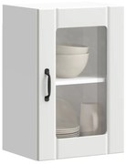 853767 vidaXL Кухненски стенен шкаф със стъклена врата Lucca бял