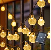 Brilagi - соларна LED декоративна гирлянда BUBBLE 300xLED/8 функции 30m IP65 топла бяла