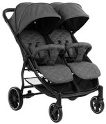 Бебешка количка за близнаци Happy 2 KIKKABOO - Dark Grey 2023
