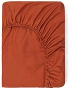 Тъмнооранжев памучен ластичен чаршаф , 180 x 200 cm - Good Morning