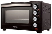 Малка готварска печка Oliver Voltz OV51441F48, 3200W, 2 котлона, 48 л, 100-230C, Двойна стъклена врата, Осветление, Черен