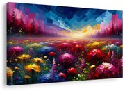 Картина на платно – Светеща поляна с цветя