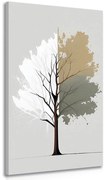 Картина на платно – Трикратно минималистично дърво