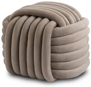 Плетена пуфа от велур MAGMA - различни цветови решения Бежово