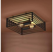 Eglo 390163 - Плафон CIDRAZ 2xE27/40W/230V черен/кафяв