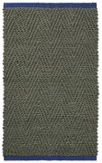 Тъмнозелен килим от юта 50x80 cm Notes – Mette Ditmer Denmark
