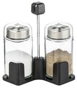 Солници комплект Luigi Ferrero Rome FR-7902R, 100 мл, 3 части, Стойка, Неръждаема стомана, Прозрачен/инокс