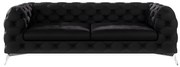 Черен кадифен диван 225 cm Chelsea – Ropez