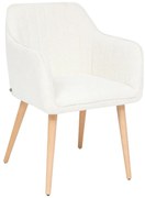 Трапезен стол atmosphera Slano - Букле, Бял