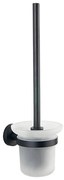 Aqualine - Стенна WC четка SAMBA матирано стъкло/мат черен