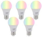 Комплект от 5 Димируеми LED крушки E27 A60 Опал 9W 806lm 2700-6500K